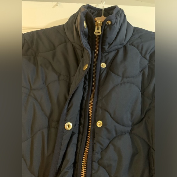 J. Crew Navy Quilted Cocoon Puffer Jacket with PrimaLoft - Size Small - Picture 7 of 12